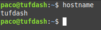 Comandament hostname