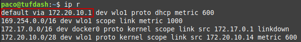 Comandament ip r
