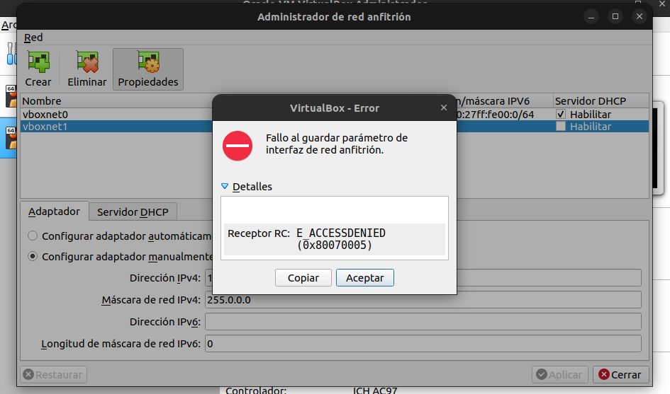 Error E_ACCESSDENIED