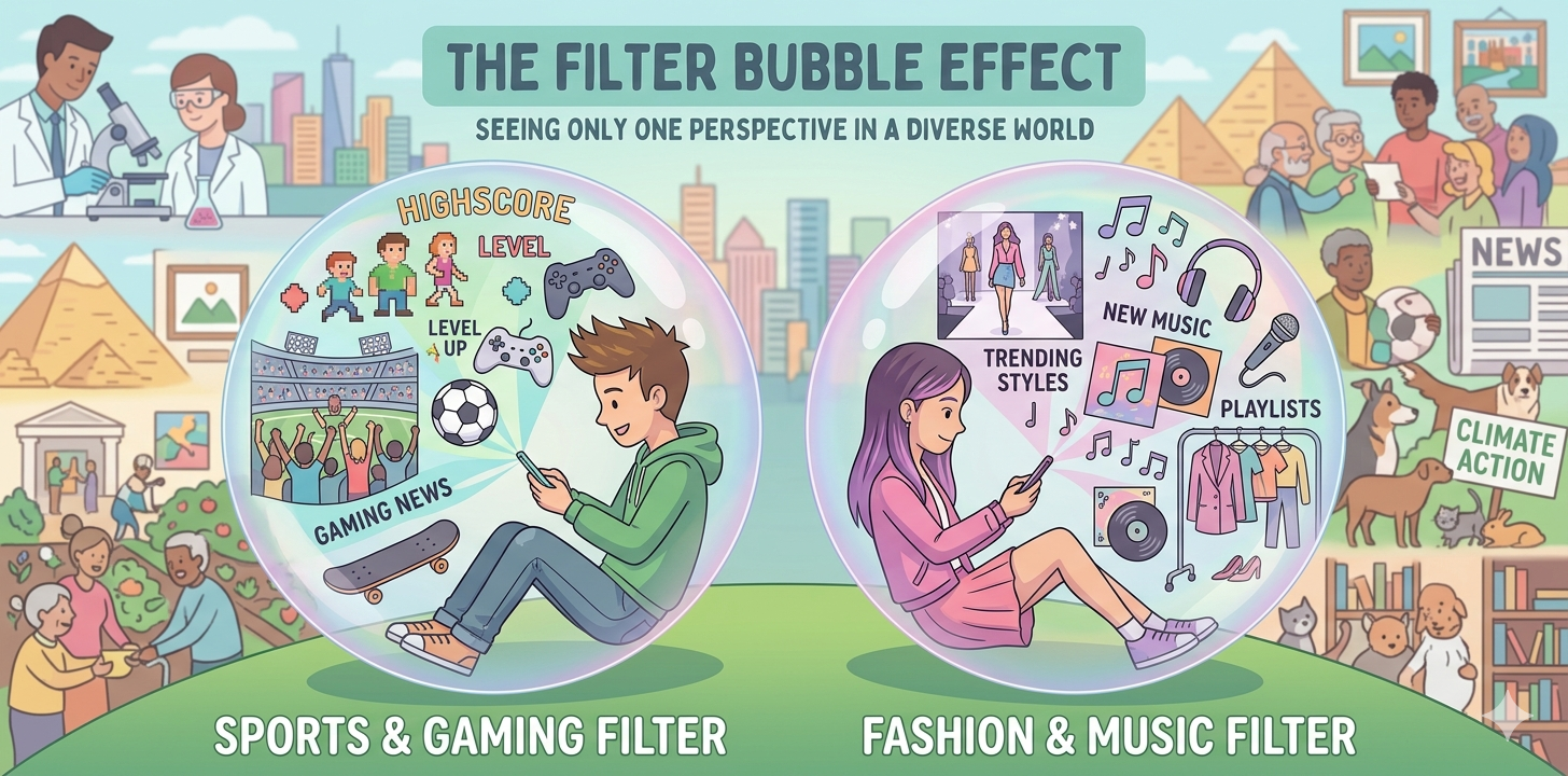 Bombolles de filtre a les xarxes socials